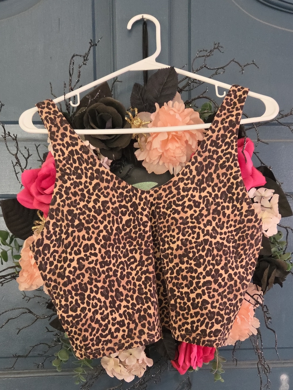 all in motion Girls' Leopard Print Tank Top - Brown and Black